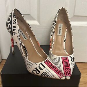 Steve Madden Women's Graphic Heels - Black, White, Red, Orange